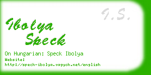 ibolya speck business card